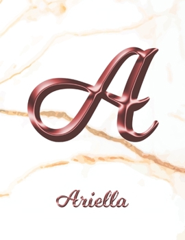 Ariella: 1 Year Weekly Planner with Note Pages (12 Months) | White Marble Rose Gold Pink Effect Letter A | 2020 - 2021 | Week Planning | Monthly ... | Plan Each Day, Set Goals & Get Stuff Done