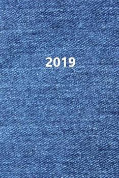Paperback 2019: Kalender/Terminplaner: 1 Woche auf 2 Seiten, Format ca. A5, Cover Jeans [German] Book