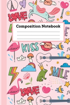 Paperback Composition Notebook: Wide Ruled Composition Notebook in 6x9 for note taking, The Unicorn Journal(Unicorn Notebook for Girls) Book