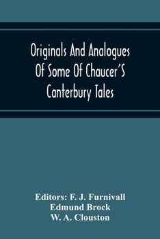 Paperback Originals And Analogues Of Some Of Chaucer'S Canterbury Tales Book