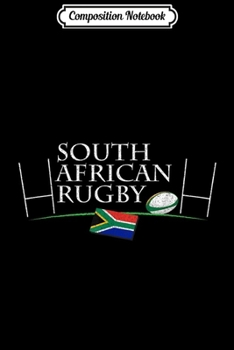 Composition Notebook: South African Rugby Field And South Africa Flag  Journal/Notebook Blank Lined Ruled 6x9 100 Pages