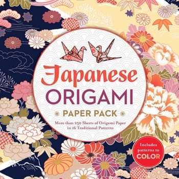 Paperback Japanese Origami Paper Pack: More Than 250 Sheets of Origami Paper in 16 Traditional Patterns Book
