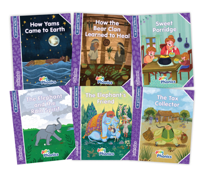 Jolly Phonics Folktales Purple Readers (Level 5) Complete Set (1-6): In Print Letters (American English Edition)