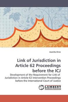 Paperback Link of Jurisdiction in Article 62 Proceedings Before the Icj Book