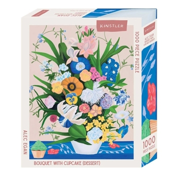 Hardcover Bouquet with Cupcake (Dessert): Alec Egan 1,000 Piece Puzzle Book