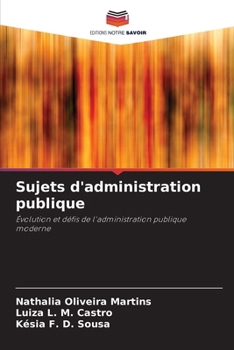 Paperback Sujets d'administration publique [French] Book