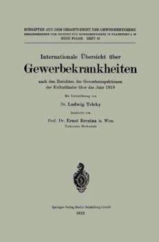 Paperback Internationale Übersicht Über Gewerbekrankheiten Nach Den Berichten Der Gewerbeinspektionen Der Kulturländer Über Das Jahr 1919 [German] Book