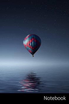 Paperback Notebook: 熱気球、湖、バルーン、日没 ノ} Book