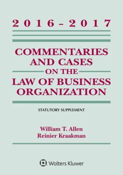 Paperback Commentaries and Cases on the Law of Business Organizations: 2016-2017 Statutory Supplement Book