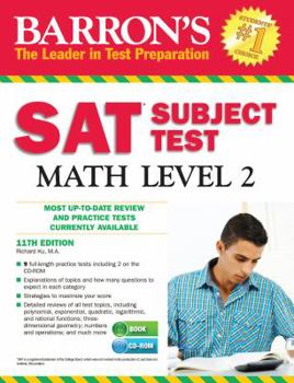 Paperback Barron's SAT Subject Test Math Level 2 [With CDROM] Book