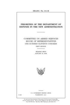 Paperback Priorities of the Department of Defense in the new administration Book