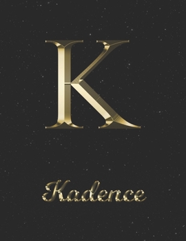 Paperback Kadence: 1 Year Daily Planner (12 Months) - Yellow Gold Effect Letter K Initial First Name - 2020 - 2021 - 365 Pages for Planni Book