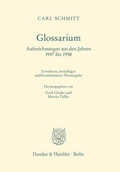Hardcover Glossarium: Aufzeichnungen Aus Den Jahren 1947 Bis 1958 [German] Book