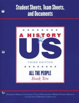 Paperback Johns Hopkins University Student Workbook for Book 10 Hofus (A ^AHistory of US) Book