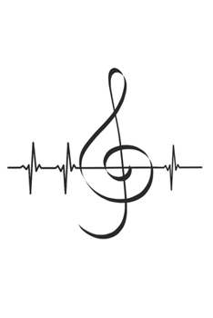 Music Clef Bass treble - music book, music lines, notebook, notepad, 120 pages, souvenir gift book, also suitable as a decoration for birthday or christmas