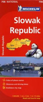 Map Michelin Slovak Republic Map 756 (Maps/Country (Michelin)) Book
