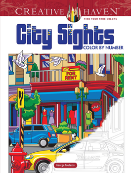 Paperback Creative Haven City Sights Color by Number Book