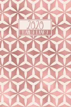 2020 Daily Diary: A5 Day on a Page to View Full DO1P Planner Lined Writing Journal | Rose Gold Geometric Pattern (2020 Daily Diaries)
