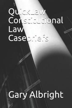 Paperback Quicklaw Constitutional Law Casebriefs Book