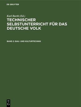 Hardcover Bau- Und Kulturtechnik [German] Book