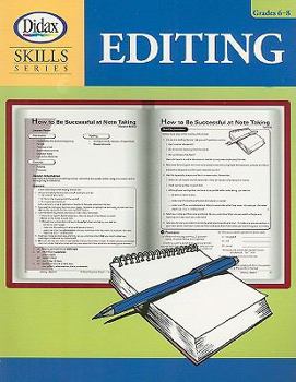 Paperback Editing, Grades 6-8 Book