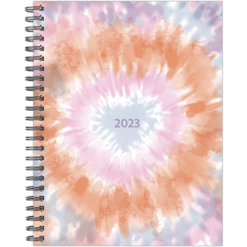 Spiral-bound Tie-Dye 2023 2023 8.5 X 11 Weekly Planner Book