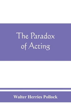 Paperback The paradox of acting Book