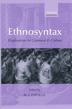 Hardcover Ethnosyntax: Explorations in Grammar and Culture Book