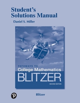 Paperback Student Solutions Manual for Pathways to College Mathematics Book