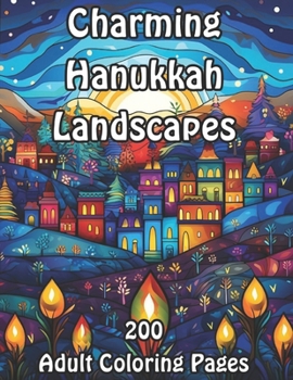 Paperback Charming Hanukkah Landscapes: 200 Adult Coloring Pages Book
