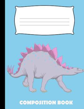 Paperback Composition Book: Dinosaur Composition Notebook Wide Ruled Book