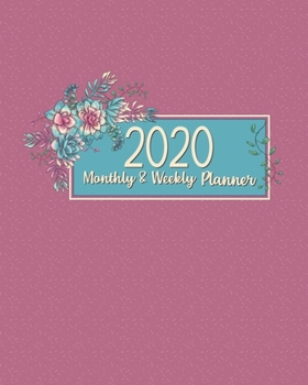 Paperback 2020 Planner Monthly & Weekly: Pink Succulents Dated Planner & Organizer with 2-Page Spreads and Bonus Pages Book