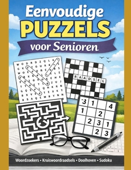 Paperback Eenvoudige Puzzels voor Senioren [Dutch] Book