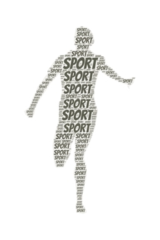 Sport: Notizblock | Notizbuch | DIN A5, 120 Seiten | Gepunket, dotted, punktkariert, dot grid | Notizen, Termine, Planer, Tagebuch, Organisation | Wortwolke Geschenk (German Edition)