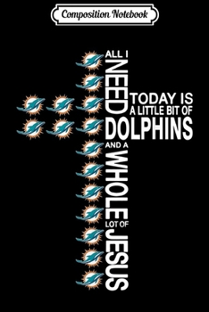 Composition Notebook: Merry Christmas Cross Football Team Miami-Dolphin Xmas  Journal/Notebook Blank Lined Ruled 6x9 100 Pages