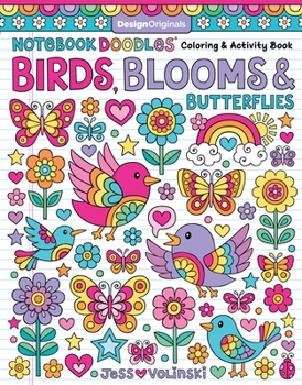 Paperback Notebook Doodles Birds, Blooms & Butterflies: Coloring & Activity Book