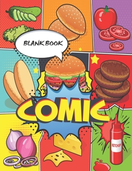 Paperback Blank Comic Book: A Large Sketchbook for Kids and Adults, Create Your Own Comics, Variety of Templates Blank Pages Book Drawing Book