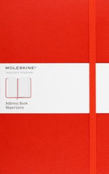 Hardcover Moleskine Classic Desk Address Book, Large, Red, Hard Cover (5 X 8.25) Book