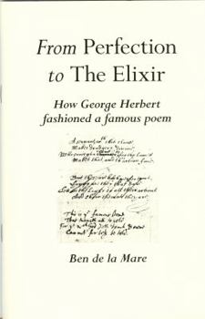 Paperback From Perfection to the Elixir (Fairacres Publications) [Unqualified] Book