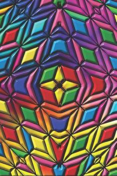 Paperback 3D Geometric Optical Illusion Notebook: Colorful Geometric Pattern Lined 120 Pages 6x9 Journal Book