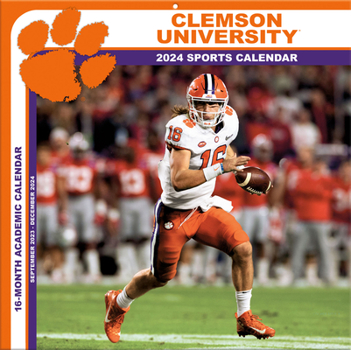 Calendar Clemson Tigers 2024 12x12 Team Wall Calendar Book