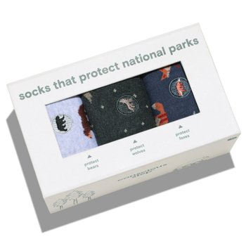Socks That Protect National Parks, Bears, Foxes, Wolves