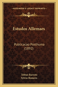 Paperback Estudos Allemaes: Publicacao Posthuma (1892) [Portuguese] Book