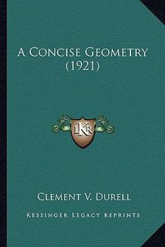 Paperback A Concise Geometry (1921) Book