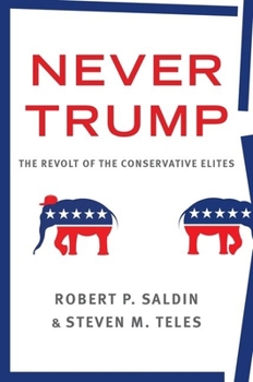 Hardcover Never Trump: The Revolt of the Conservative Elites Book