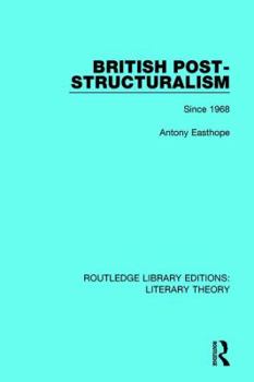 Paperback British Post-Structuralism: Since 1968 Book