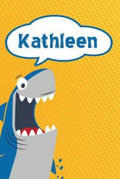 Paperback Kathleen: Personalized Shark Isometric Dot Paper Notebook for Kids 120 Pages 6x9 Book
