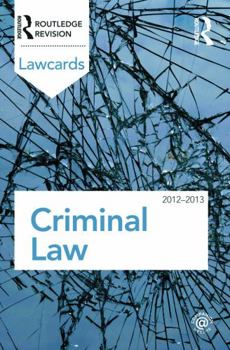 Paperback Criminal Lawcards 2012-2013 Book