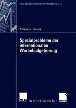 Paperback Spezialprobleme Der Internationalen Werbebudgetierung [German] Book