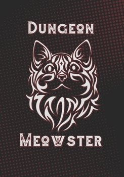 Paperback Dungeon Meowster: Mixed Role Playing Gamer Paper (College Ruled, Graph, Hex): RPG Journal Book